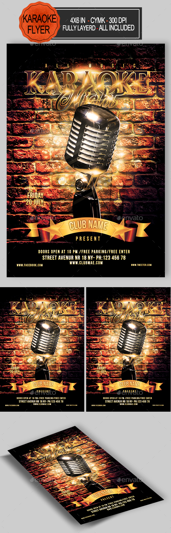 GraphicRiver Karaoke Flyer 21137171 GraphicRiver Karaoke Flyer 21137171