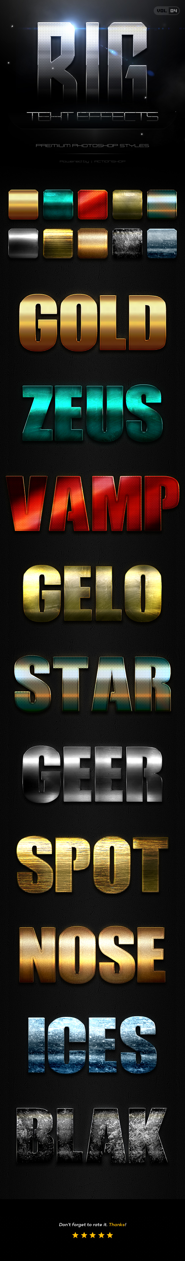 10 Bold Text Effects Vol.4 - Text Effects Styles