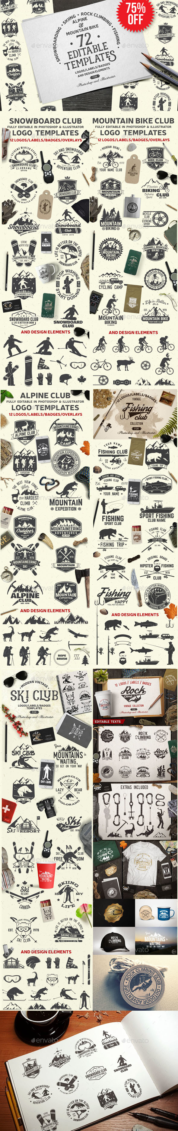 GraphicRiver Vintage Adventure Logo Bundle 21137658 GraphicRiver Vintage Adventure Logo Bundle 21137658