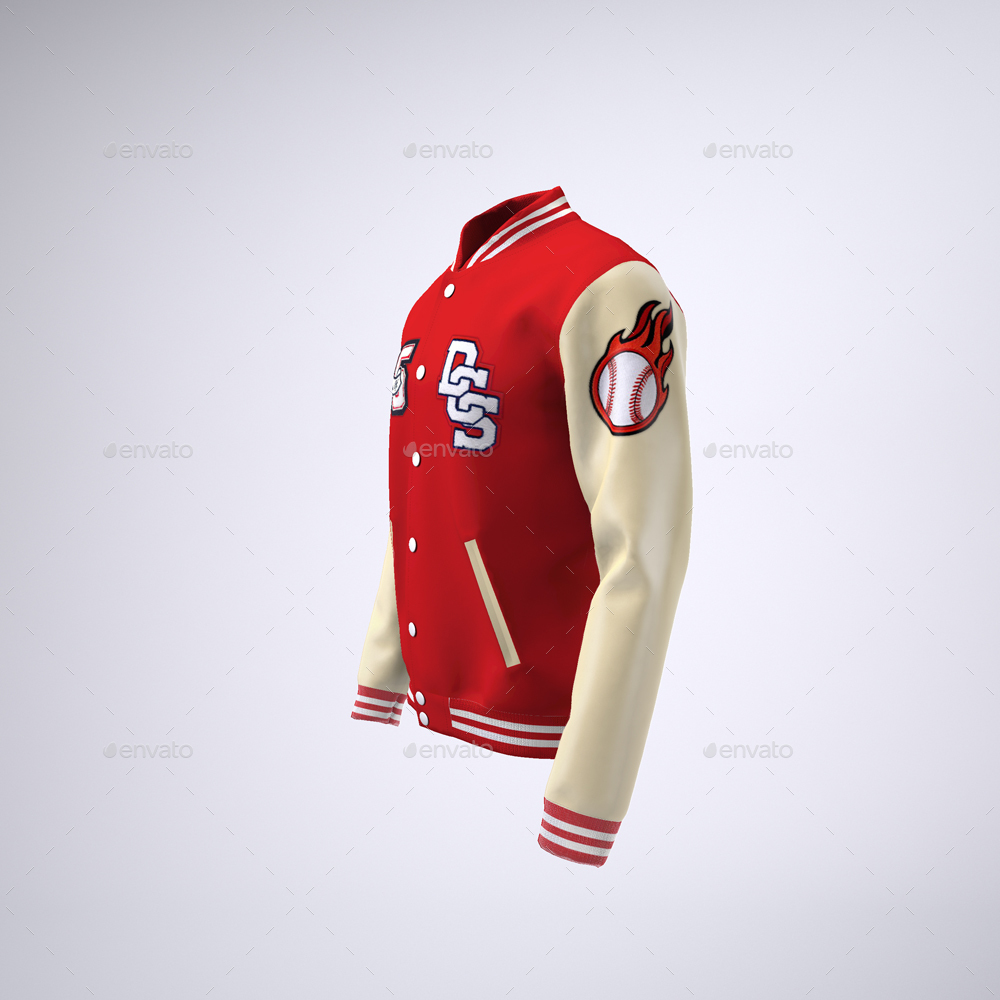 Download Varsity Baseball Bomber Jacket Mock-Up by Sanchi477 ...