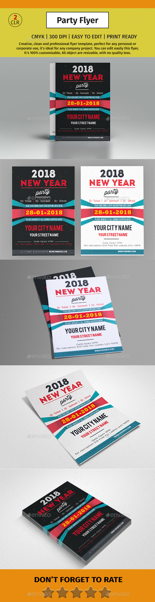 A4 New Year Party Flyer #01 - Holidays Events