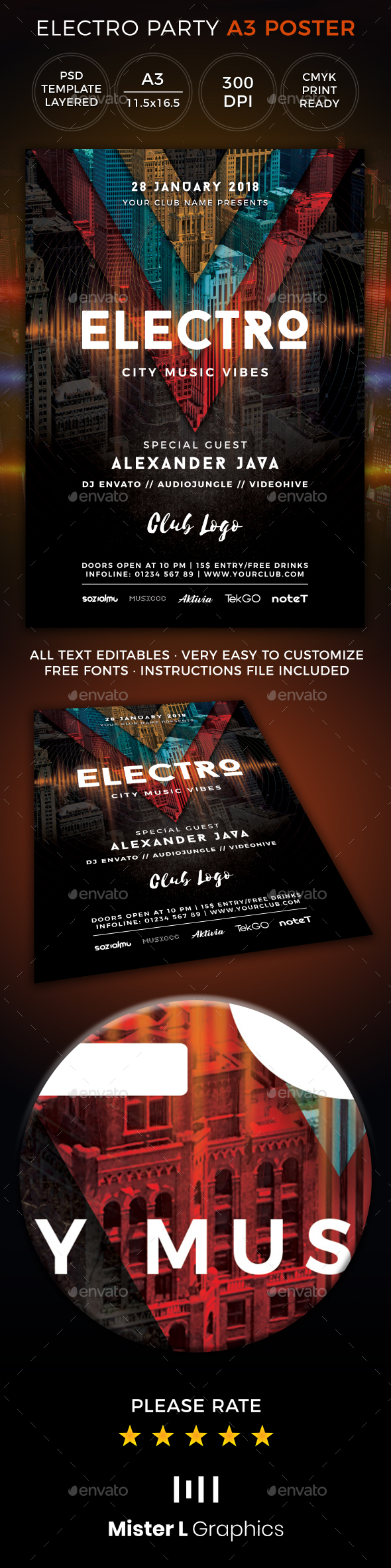 Electro Poster - Clubs & Parties Events