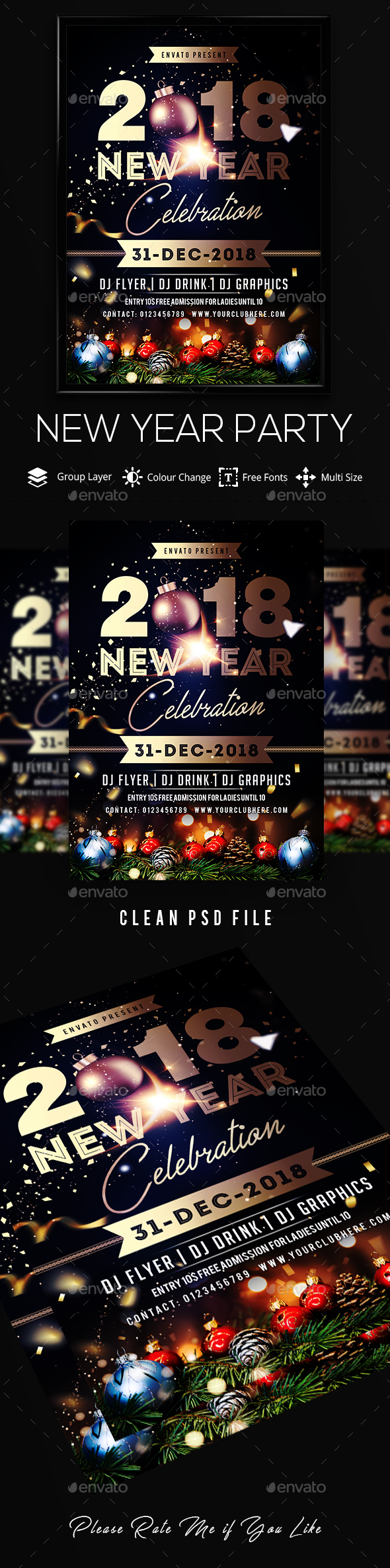 GraphicRiver New Year Flyer 21138780