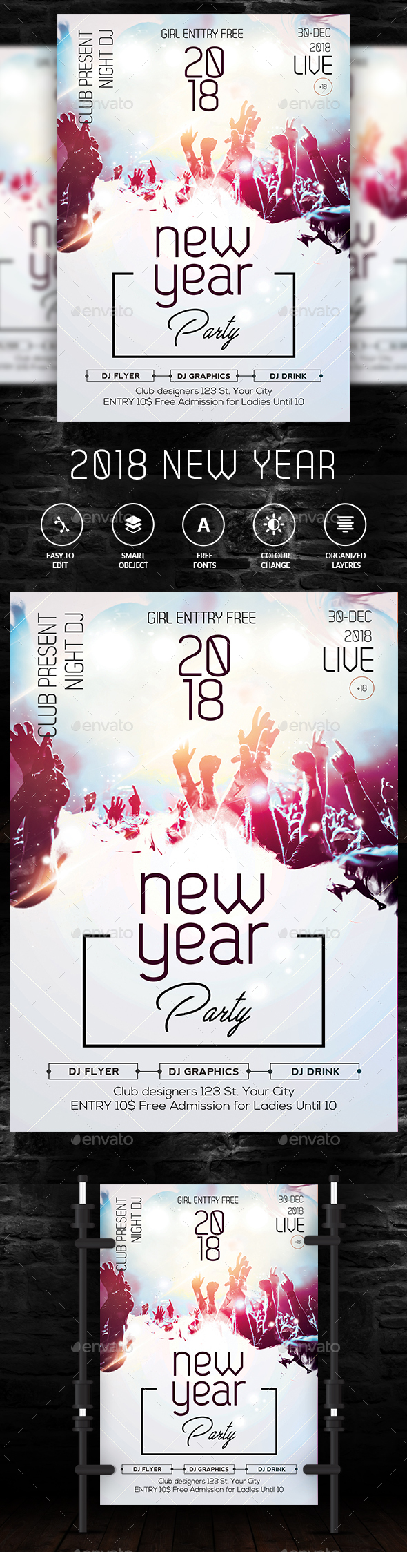 GraphicRiver New Year Flyer 21139322
