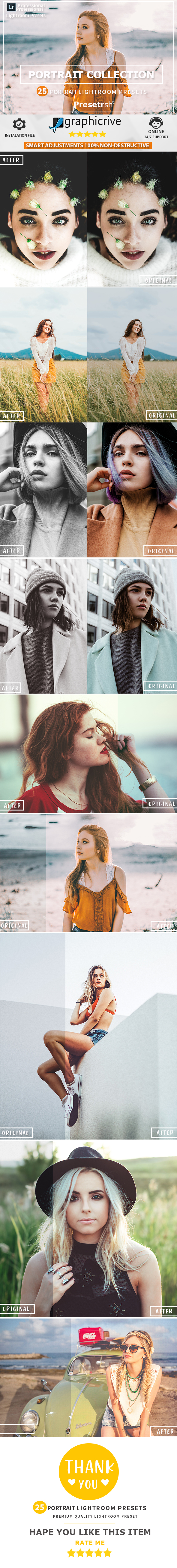 25 Pro Portrait Lightroom Presets - Portrait Lightroom Presets