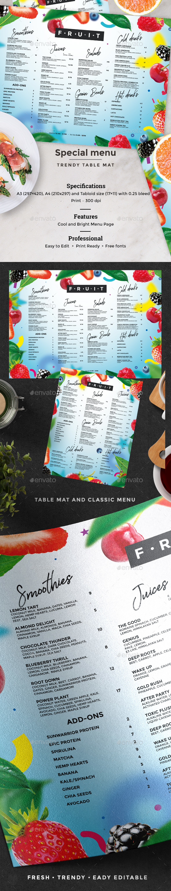 GraphicRiver Juice Drinks Menu 21139512 GraphicRiver Juice Drinks Menu 21139512