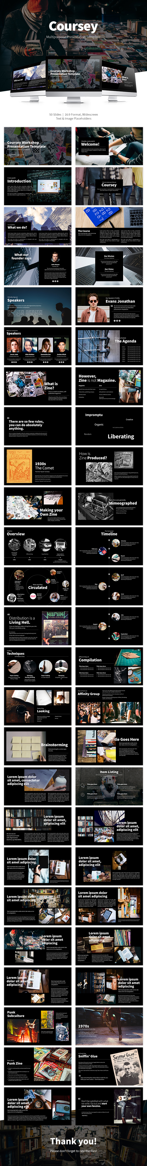 Coursey Multipurpose Powerpoint Presentation Slide - PowerPoint Templates Presentation Templates