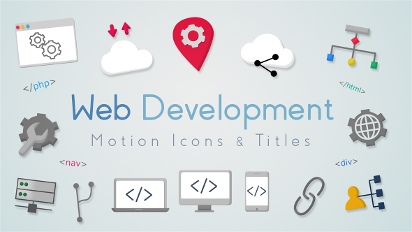 Web Development - Motion Icons & Titles, After Effects Project Files