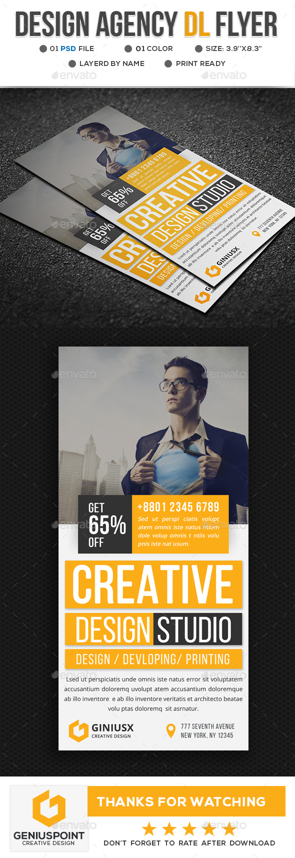 Design Agency DL Flyer - Flyers Print Templates