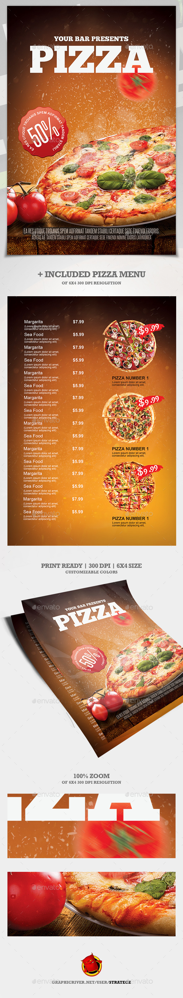 GraphicRiver Pizza Flyer & Pizza Menu 21140124 GraphicRiver Pizza Flyer & Pizza Menu 21140124