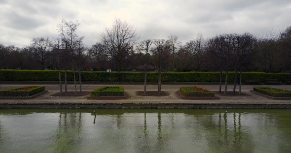 Aerial  View of Battersea Park Lake alt