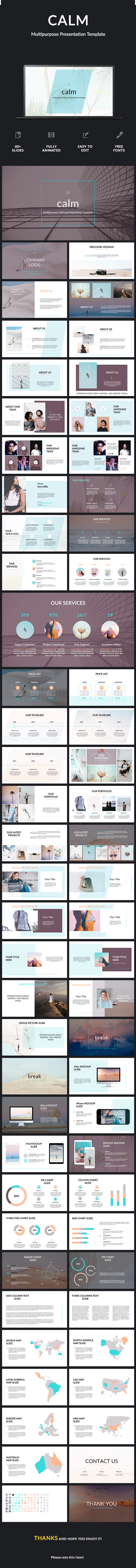 Calm - Minimal Google Slides Template - Google Slides Presentation Templates