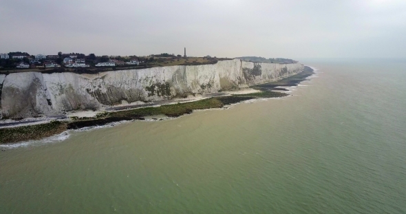 Hoovering Above the Sea with a View To the White Cliffs of Dover alt