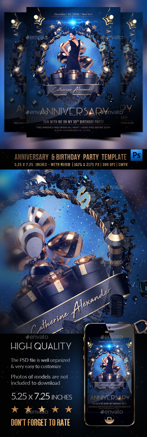GraphicRiver Anniversary and Birthday Party Flyer 21140439 GraphicRiver Anniversary and Birthday Party Flyer 21140439