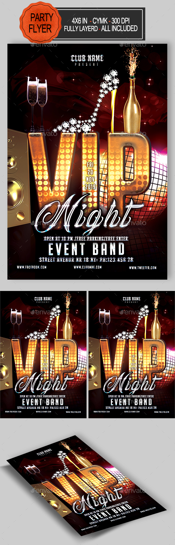 VIP Party Flyer - Clubs & Parties Events