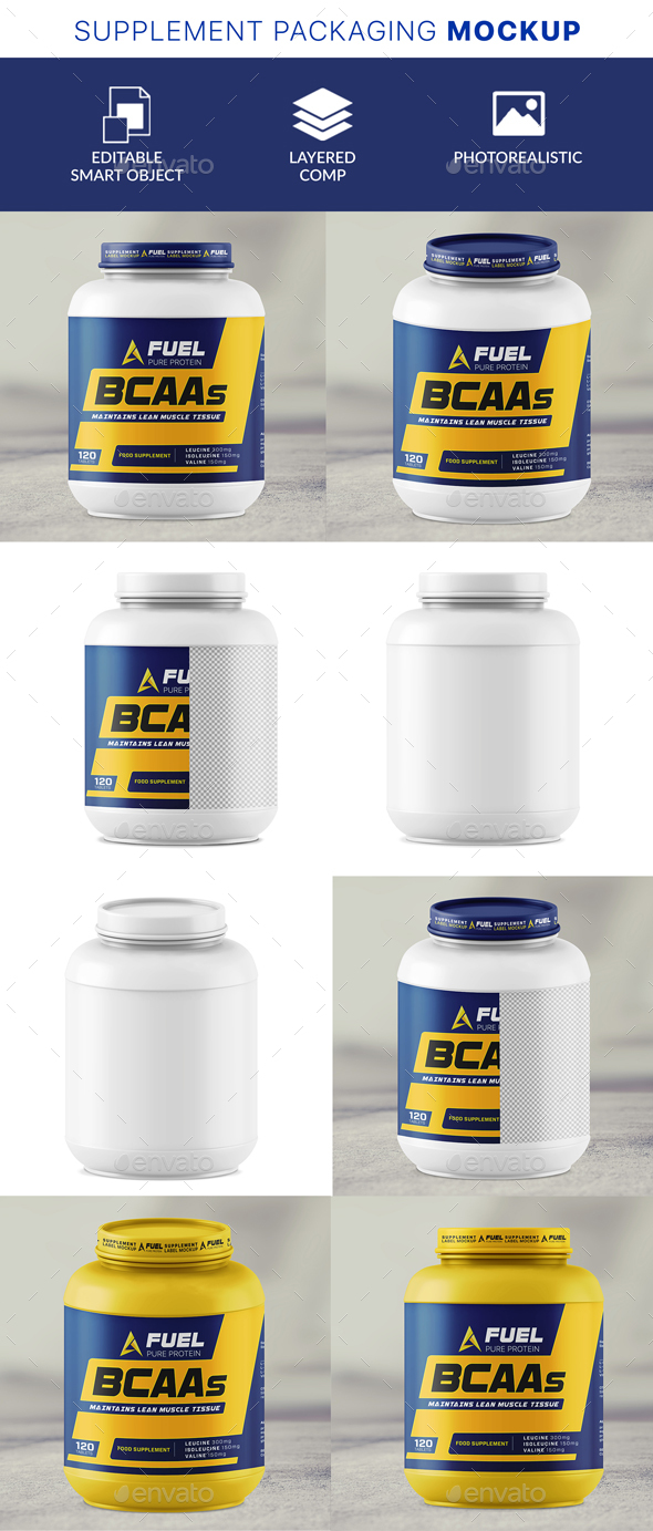 GraphicRiver Protein Powder Tub Mockup 21141888 GraphicRiver Protein Powder Tub Mockup 21141888