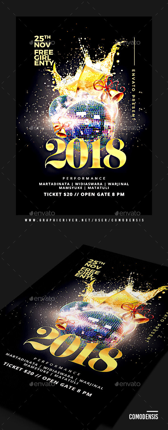 New Year Party Flyer - Concerts Events