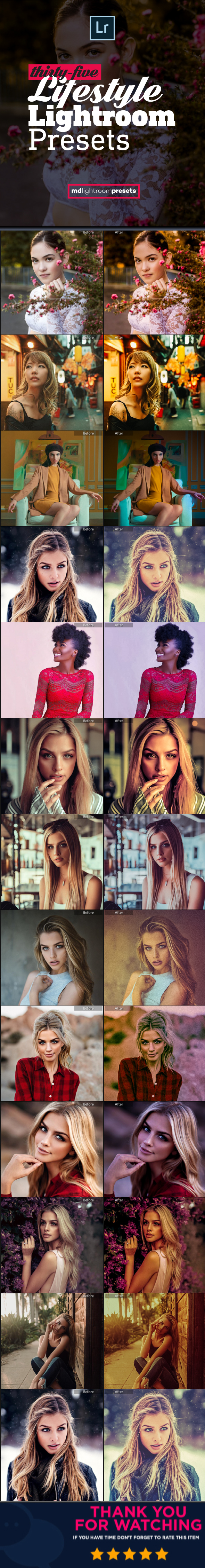 35 Lifestyle Magazine Lightroom Presets - Portrait Lightroom Presets