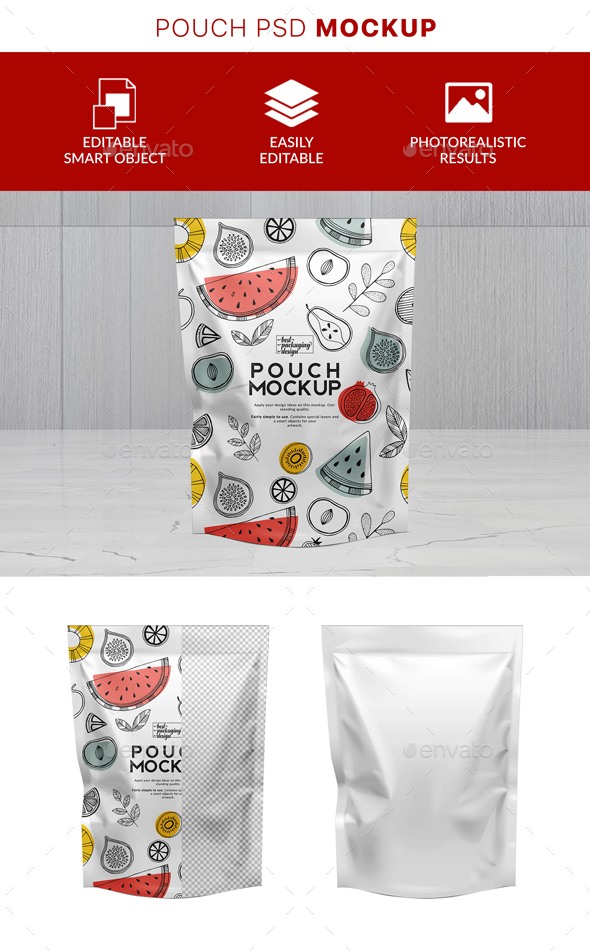 GraphicRiver Food Packaging Pouch Mockup 21142059 GraphicRiver Food Packaging Pouch Mockup 21142059