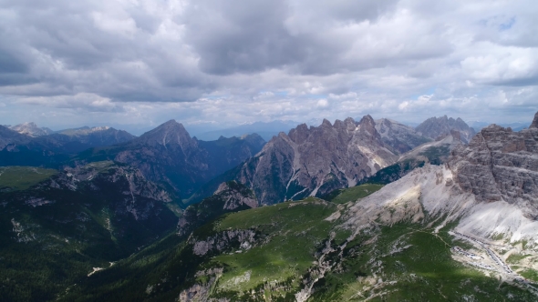 National Nature Park Tre Cime In the Dolomites Alps. Beautiful Nature of Italy. alt