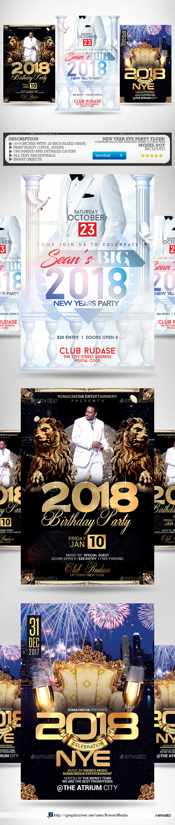New Year Flyer Bundle 2 - Clubs & Parties Events