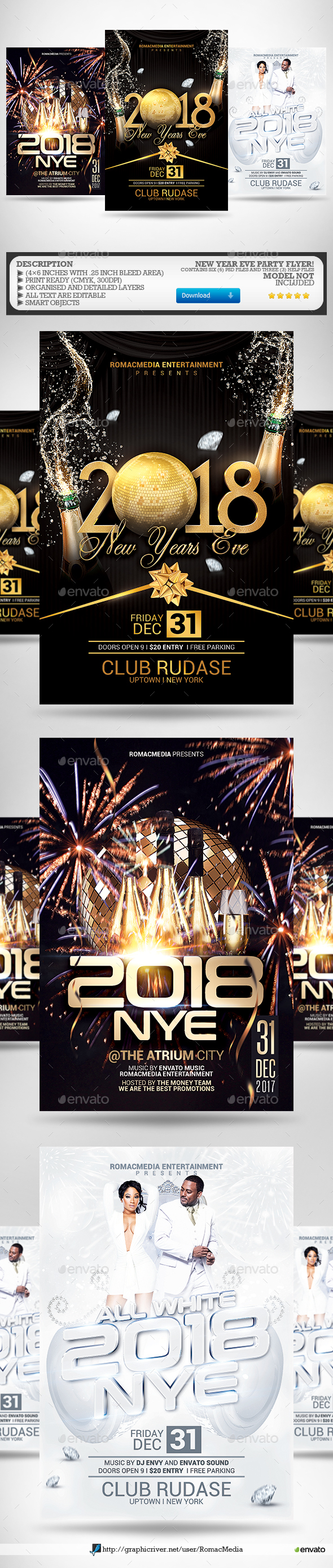 New Year Flyer Bundle 3 - Clubs & Parties Events