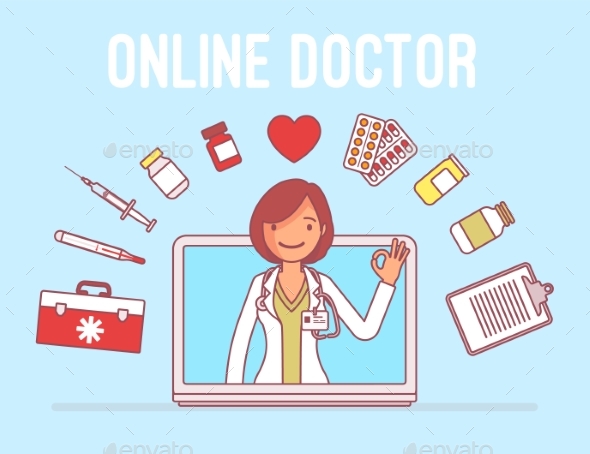 Online Doctor Service - Health/Medicine Conceptual