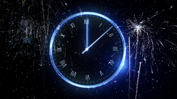 Midnight New Year Countdown Clock 2024