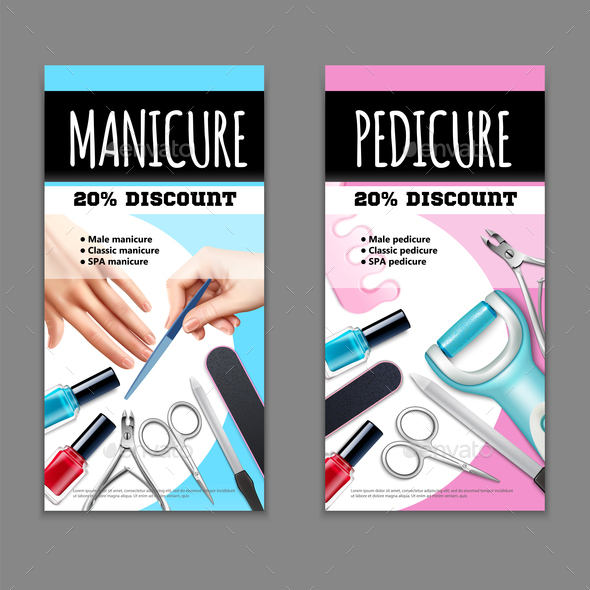 GraphicRiver Pedicure And Manicure Banners Set 21143166