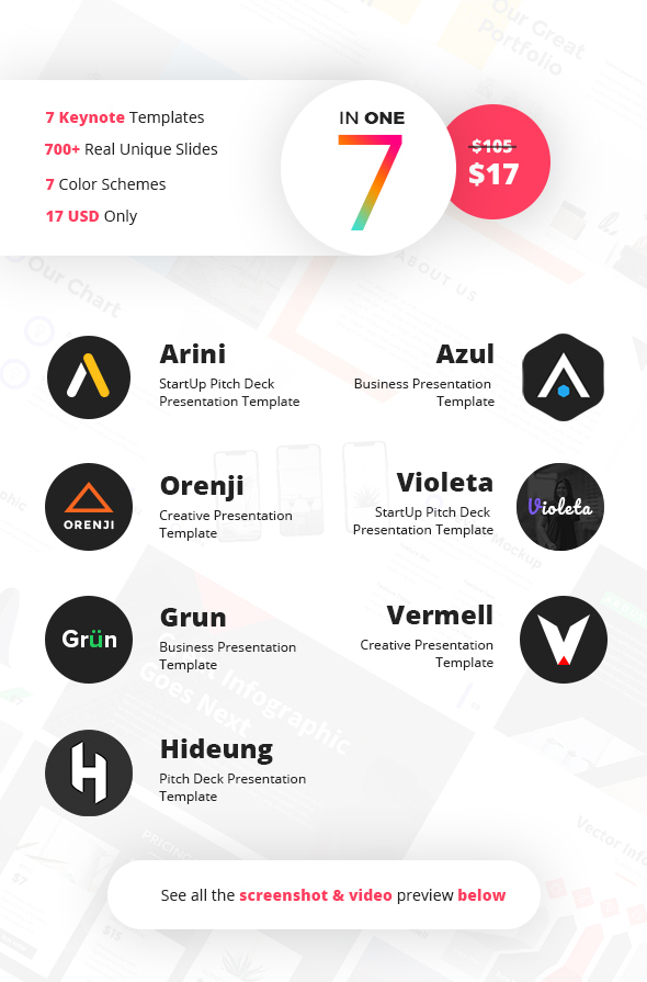 The 7 Colors Pack Keynote Templates - Keynote Templates Presentation Templates