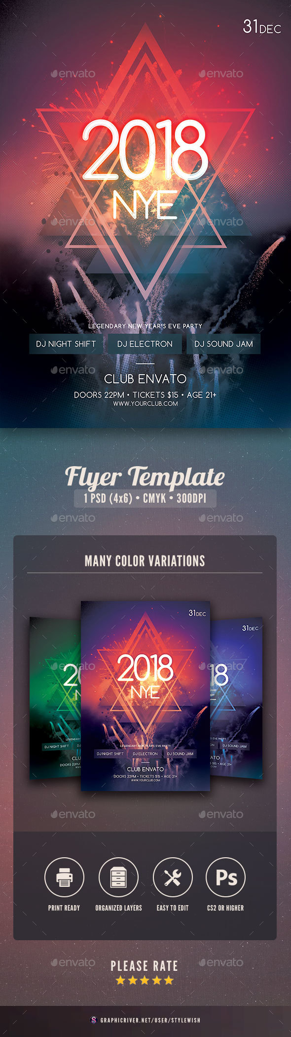 New Year Flyer - Clubs & Parties Events