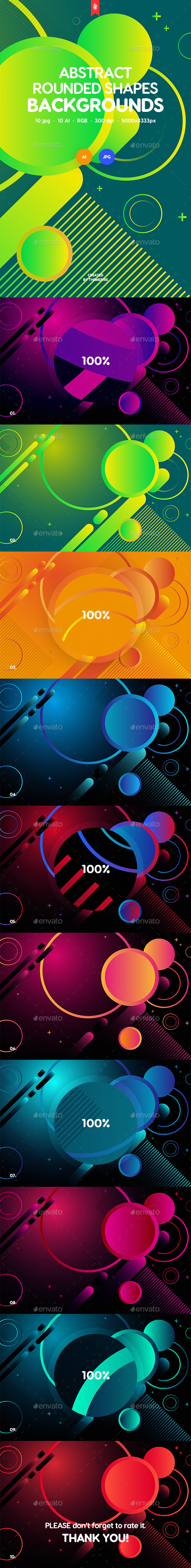 GraphicRiver Rounded Shapes Backgrounds 21143440 GraphicRiver Rounded Shapes Backgrounds 21143440