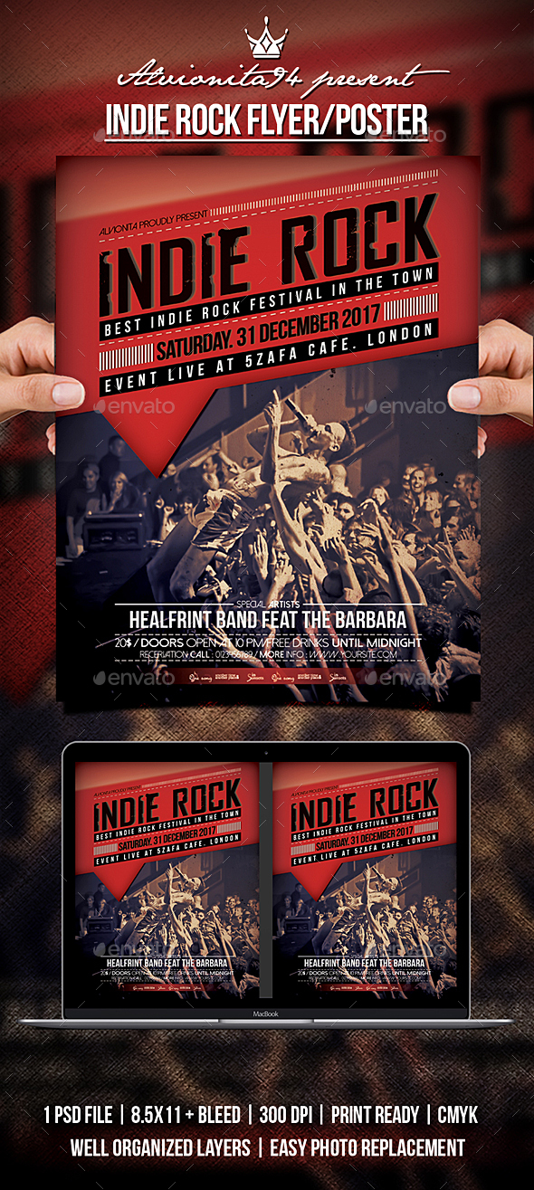 GraphicRiver Indie Rock Flyer Poster 21143559