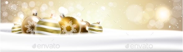 GraphicRiver Christmas Background with Golden Balls Decoration 21143632 GraphicRiver Christmas Background with Golden Balls Decoration 21143632