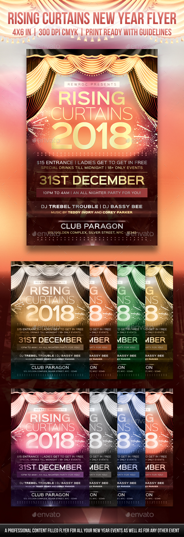 GraphicRiver Rising Curtains New Year Flyer 21144017 GraphicRiver Rising Curtains New Year Flyer 21144017