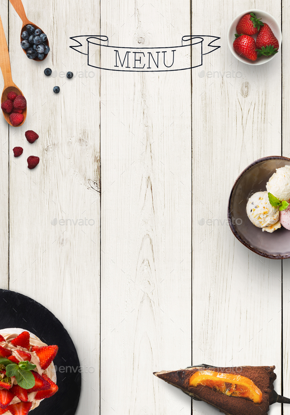 Black board as mockup for restaurant menu - Stock Photo - Images