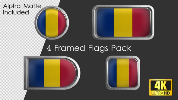 Framed Romania Flag Pack alt