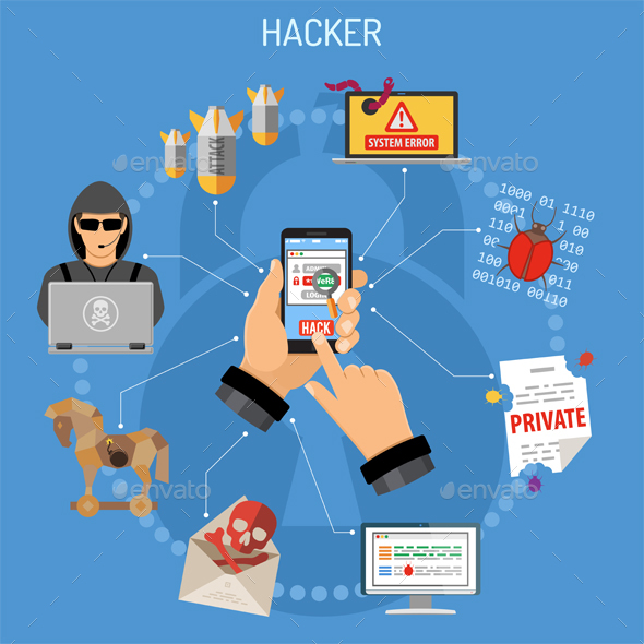 Cyber Crime Concept with Hacker - Computers Technology