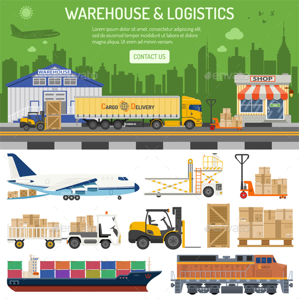 Warehouse and Logistics Banner - Concepts Business