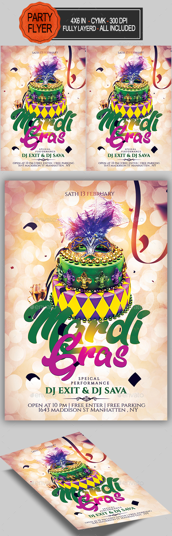 GraphicRiver Carnival Mardi Gras Flyer 21144667 GraphicRiver Carnival Mardi Gras Flyer 21144667