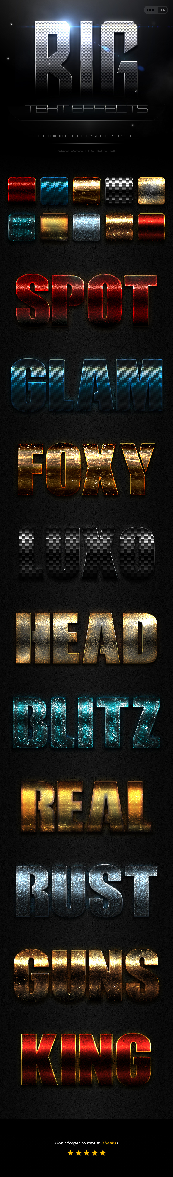 10 Bold Text Effects Vol.6 - Text Effects Styles