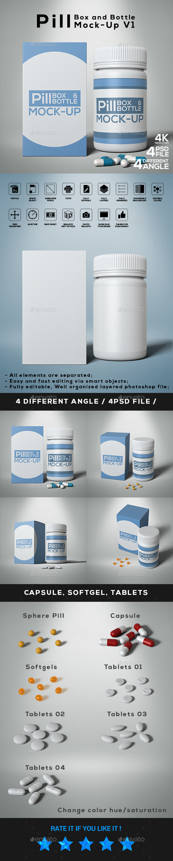 GraphicRiver Pill Box and Bottle Mock-Up V1 21144965 GraphicRiver Pill Box and Bottle Mock-Up V1 21144965