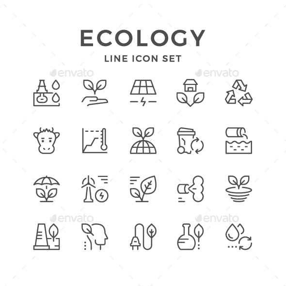 GraphicRiver Set Line Icons of Ecology 21145089 GraphicRiver Set Line Icons of Ecology 21145089