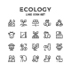 Set Line Icons of Ecology