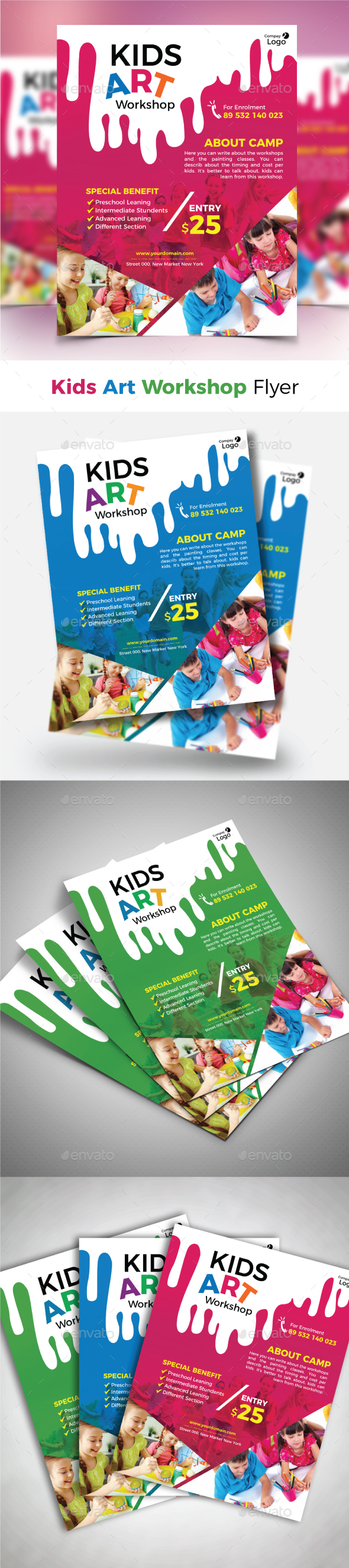 GraphicRiver Kids Art Workshop Flyer 21145416 GraphicRiver Kids Art Workshop Flyer 21145416