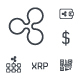 Ripple and Cryptocurrency Icons