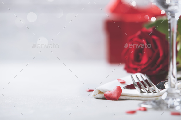 Valentine's Day or romantic dinner concept - Stock Photo - Images