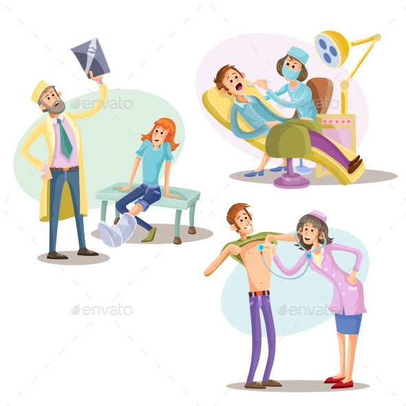 Medical Treatment Healthcare Vector Illustration - Health/Medicine Conceptual