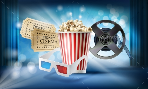 GraphicRiver Cinema Background Concept 3D Vector Illustration 21145773 GraphicRiver Cinema Background Concept 3D Vector Illustration 21145773