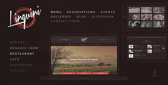 Linguini: A Classic Restaurant WordPress Theme - Restaurants & Cafes Entertainment